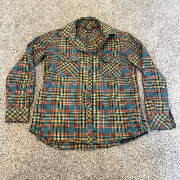 Outdoor Research Women's Flannel Shirt Cotton Wool Size Small Petite - Picture 6 of 8